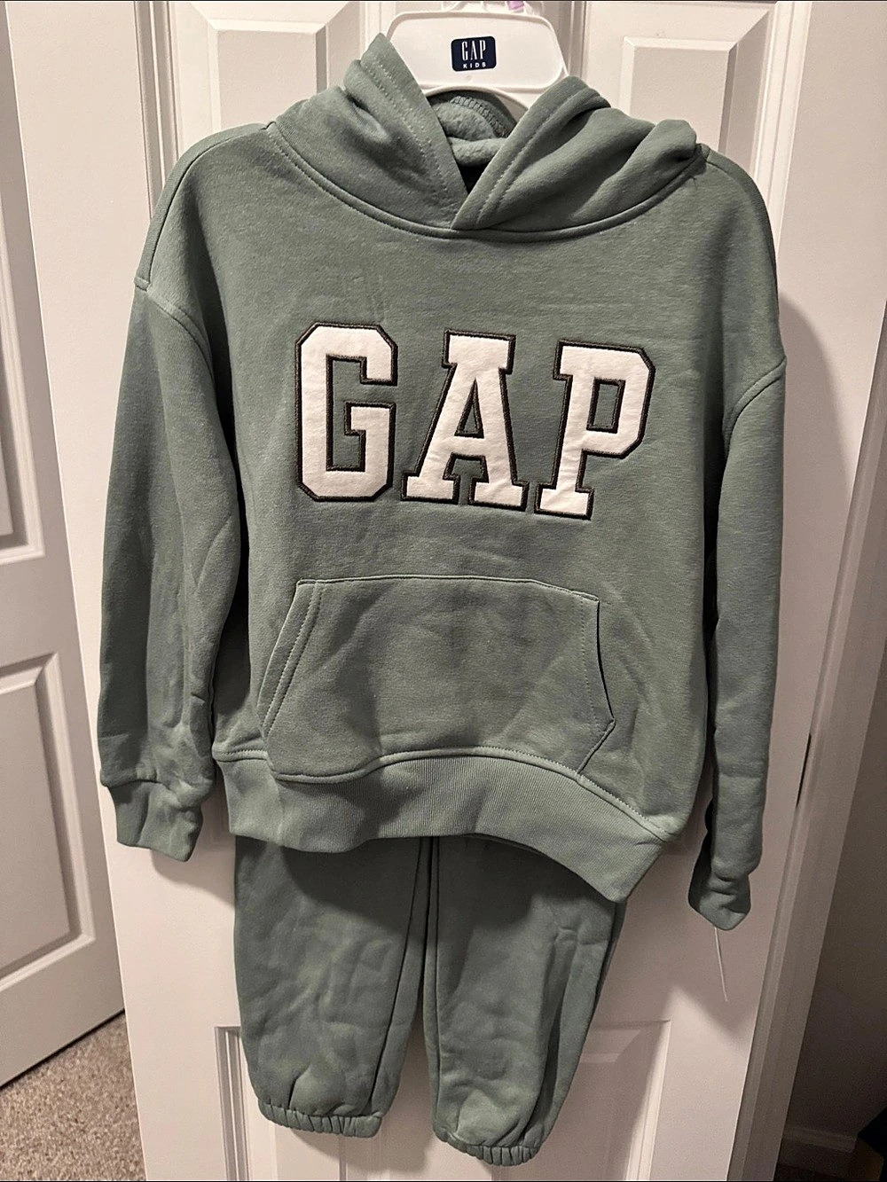 Gap Kids Logo Hoodie and Jogger Set Green